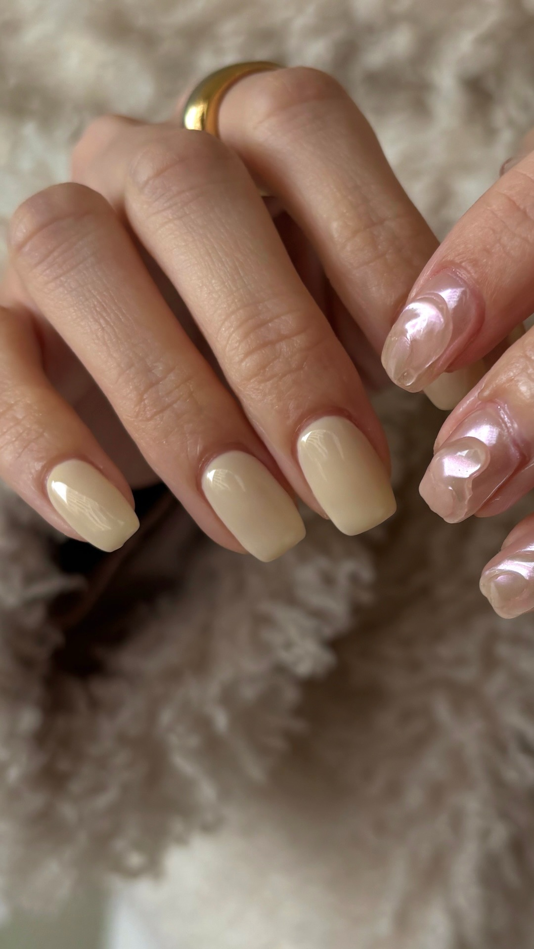Clear gel nail art